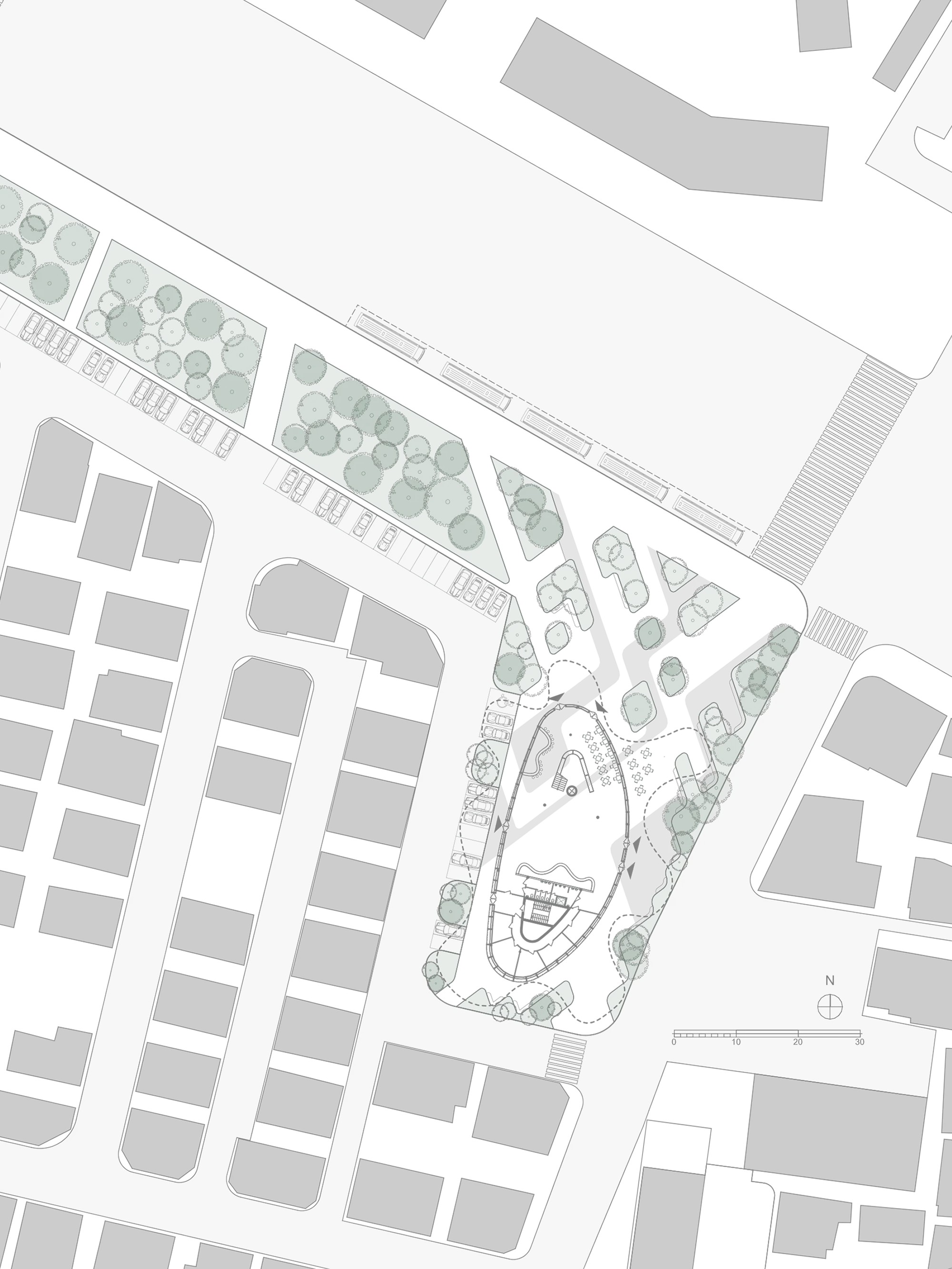 Site plan for Daegu library, Daegu, Republic of Korea.